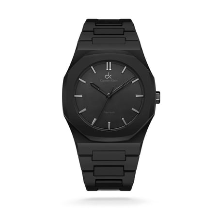 ساعة رجالية بسير كاربون بلون اسود