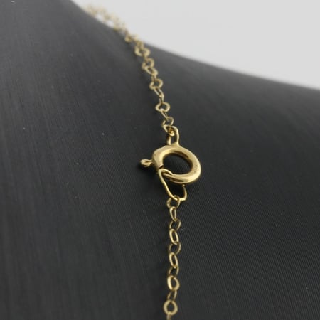 عقد ذهب اوراق تصميم الماس - عيار 18