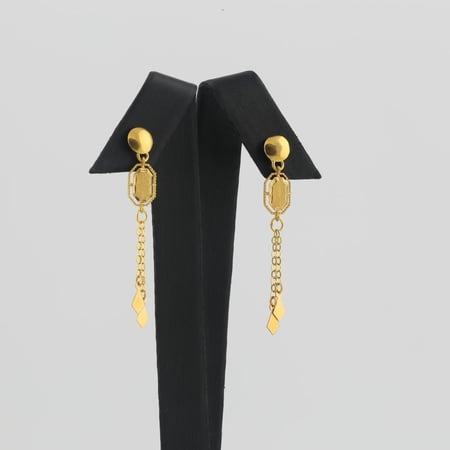 طقم ذهب هندسي كلاسيكي - عيار 21