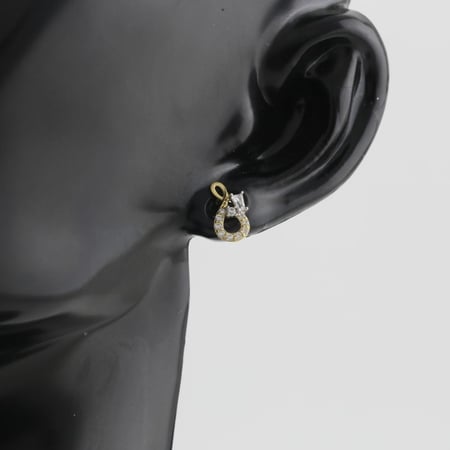 حلق ذهب موسيقي فاتن - عيار 18