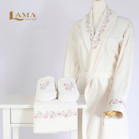 نفر قطن ناعم نقش LISBONطقم