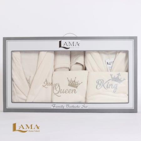 طقم WEDDINGنفرين قطن ناعم نقش أرواب فاخرة ملكي