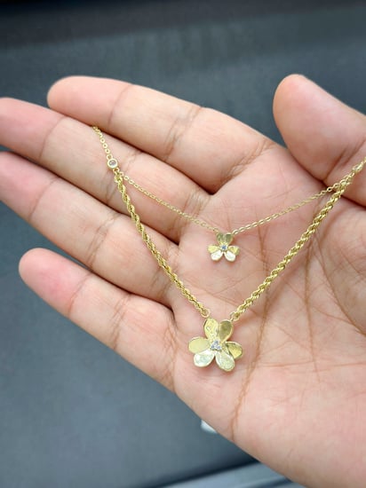 عقد فلور دورين 18k