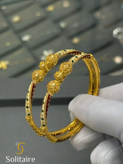 طقم سوارتين هندية 21k