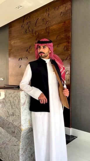 سديري رجالي شمواه دبل فيس بني أسود بجيوب جانبية لكل المناسبات