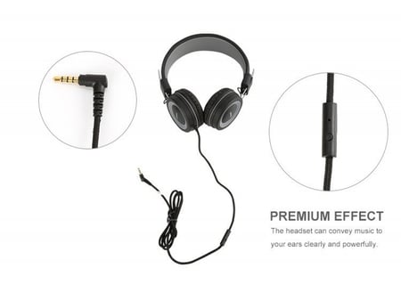 سماعة رأس سلكية قابلة للطي ( رمادي + اسود )