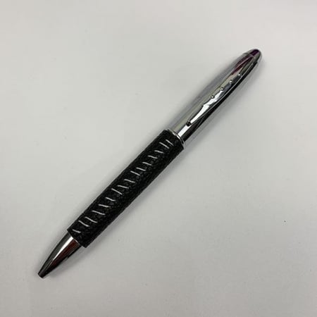 قلم رجالي أسود بفضي