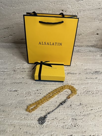 سبحه كهرمان حر شوائب طبيعية