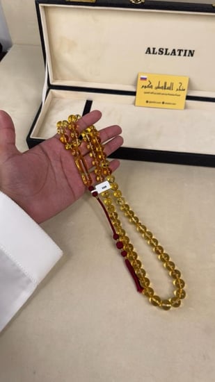 سبحه كهرمان حر حشرات طبيعية