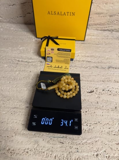 سبحه كهرمان حر شوائب طبيعية