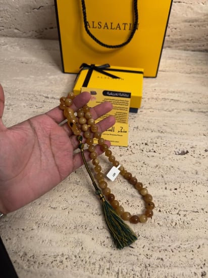 سبحه كهرمان حر شوائب طبيعية