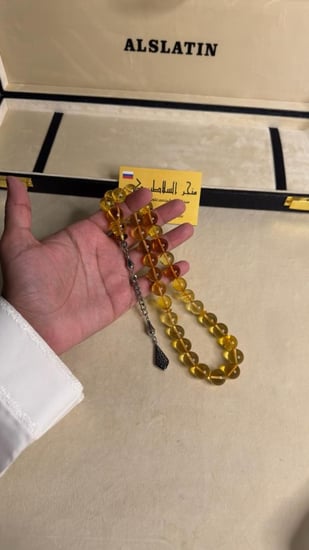 سبحه كهرمان حر حشرات طبيعية