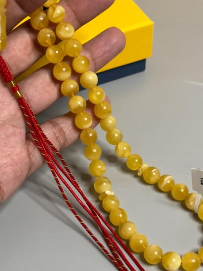 سبحه كهرمان حر  سوبر صافي طبيعية