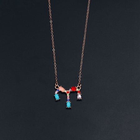 قلادة برج الحمل بأحجار الزيركون ملونة ومطلية بالذهب من مجموعة نفيس هدايا مجوهرات هدية نسائية فاخرة