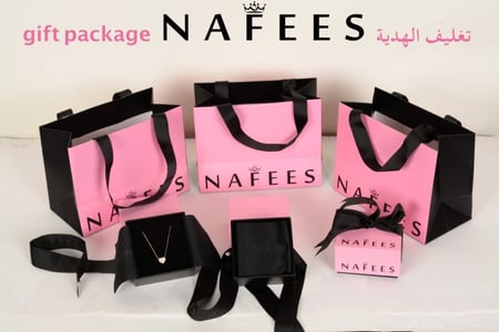 سلسال مزين باللون الأخضر الداكن والأبيض على شكل طائر مطلي بالذهب -من مجموعة نفيس هدايا مجوهرات هدية نسائية فاخرة 6447