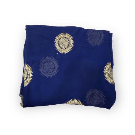 قماش شيفون مطرز بخيط وكرستال