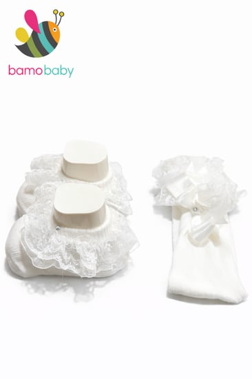 شراب مواليد مع ربطة رأس – Royal Lace (أوف وايت