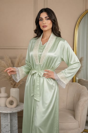 طقم نسائي ستان فاخر