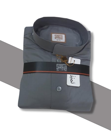 ثوب الاصيل صيفي رصاصي غامق