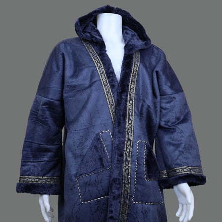 فروة نسائي شريط قبوع لون كحلي