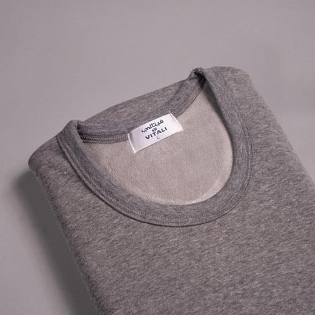 فنيلة شتوية لون رصاصي