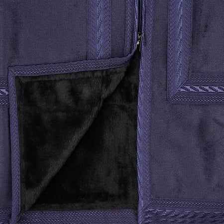 فروة ولادي مخمل بسحاب | كحلي