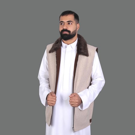 صديرية رجالي وجهين فرو