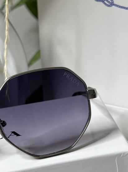 نظارة PRADA أطار - فضي عدسة مدرج