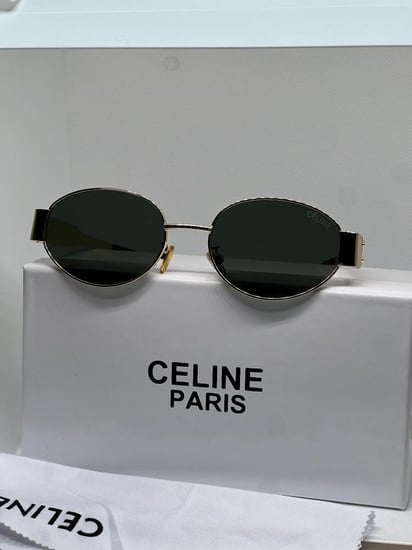نظارة CELINE إطار ذهبي تايقر - عدسة زيتي