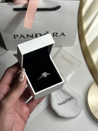 خاتم باندورا PANDORA فضي فضه عيار 925