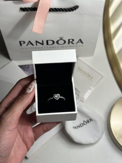 خاتم باندورا PANDORA فضي فضه عيار 925