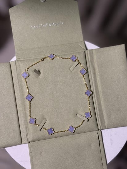 سلسال فان كليف 10 وردات - فيروزي