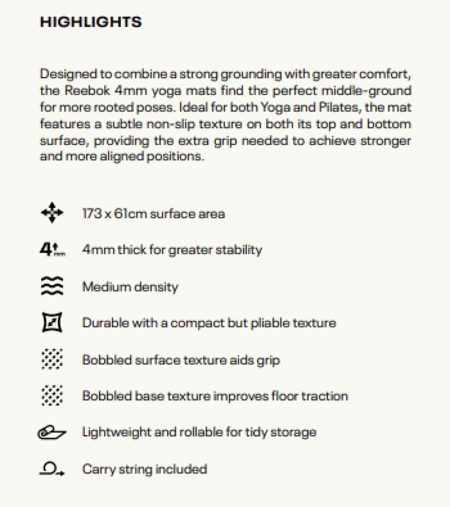 سجادة يوجا ذات وجهين ن بوينت ون4MM