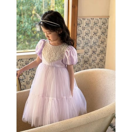 فستان نفاش مع اللؤلؤ الأنيق