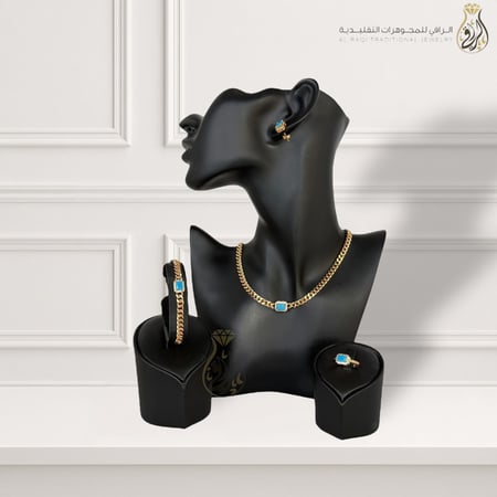 طقم بتصميم مستطيل فيروزي