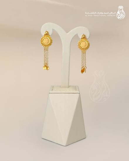 عقد مع حلق ديل الذهب شعاع الراقي