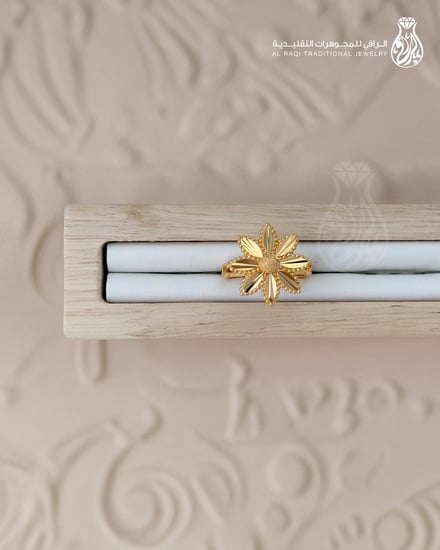 خاتم بديل الذهب بتلة النور