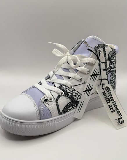 Hight top canvas shoes