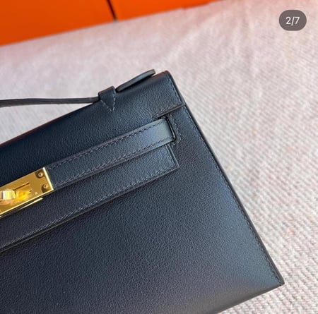 Mini Kelly pochette Blue Nuit With GHW