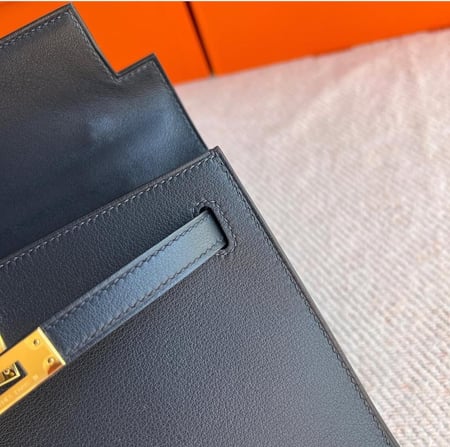 Mini Kelly pochette Blue Nuit With GHW