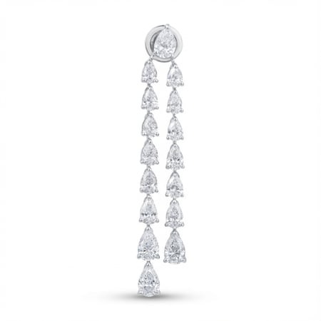 حلق الماس ذهب ابيض عيار18