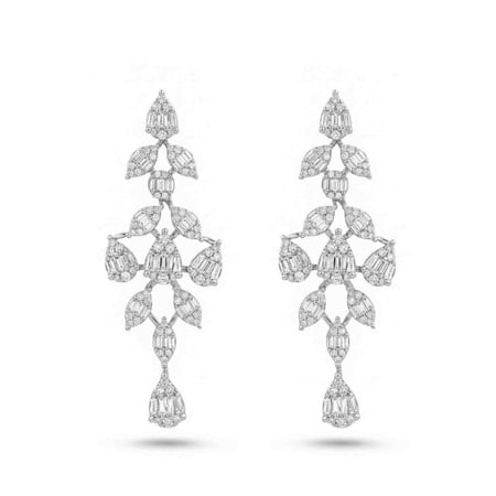 طقم ذهب ابيض والماس عيار18