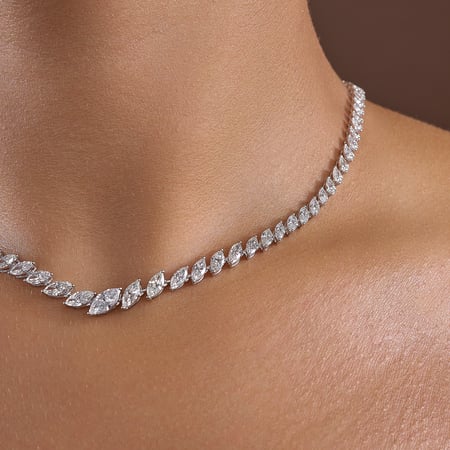 عقد الماس تنس ذهب أبيض عيار18