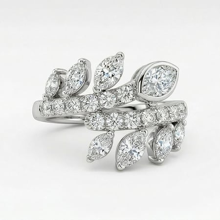 طقم ذهب ابيض و الماس عيار 18