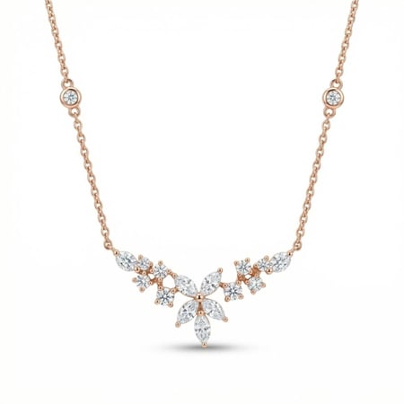 تعليقة الماس ذهب روز جولد عيار18