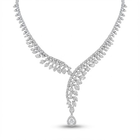 عقد الماس ذهب ابيض