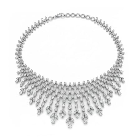 عقد  الماس ذهب ابيض عيار18