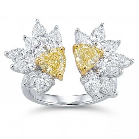 خاتم الماس ذهب ابيض عيار18