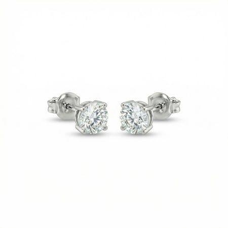 حلق الماس ذهب ابيض عيار18