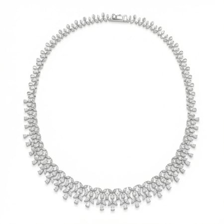 طقم ذهب ابيض والماس عيار18